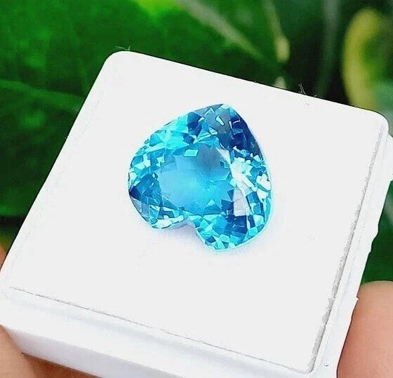 9.85 Ct Natural Paraiba Tourmaline Greenish Neon Blue Heart Cut Loose Gemstone