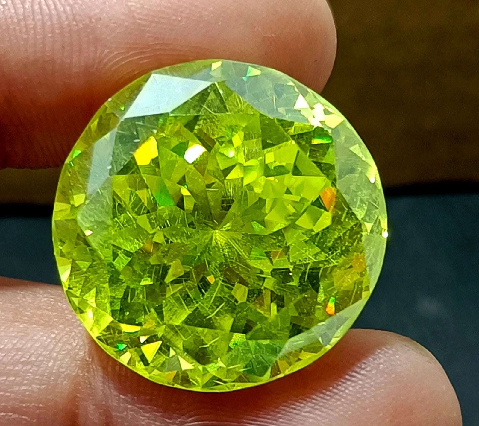 Cambodian Loose 68.5 Ct NATURAL Green Zircon Certified CLASSIC A+ COLOR GEMSTONE