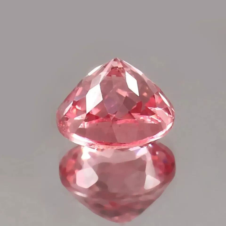 Natural Flawless Ceylon Padparadscha Sapphire Round Cut Loose Gemstone 11x11 MM