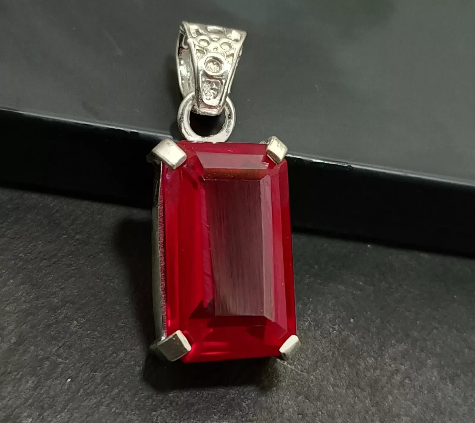 EGL Certified 42.25 Ct Natural RUBY 925 Solid Silver Pendant Loose Gemstone