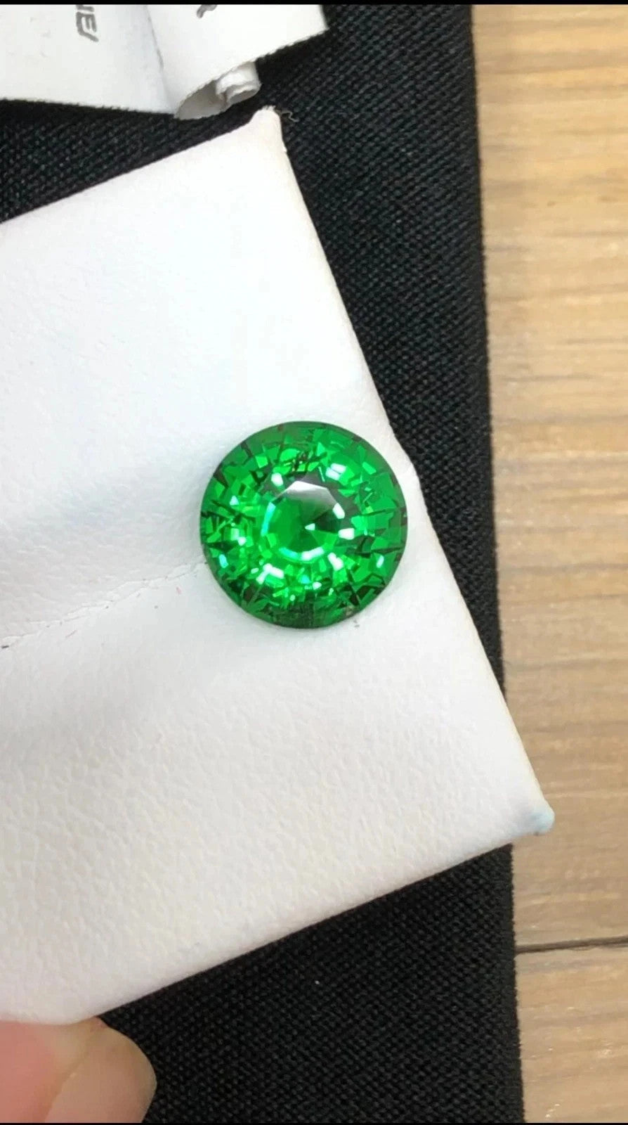 6.45 Ct Natural GIE Certified Green Emerald Colombian Round Cut Loose Gemstone