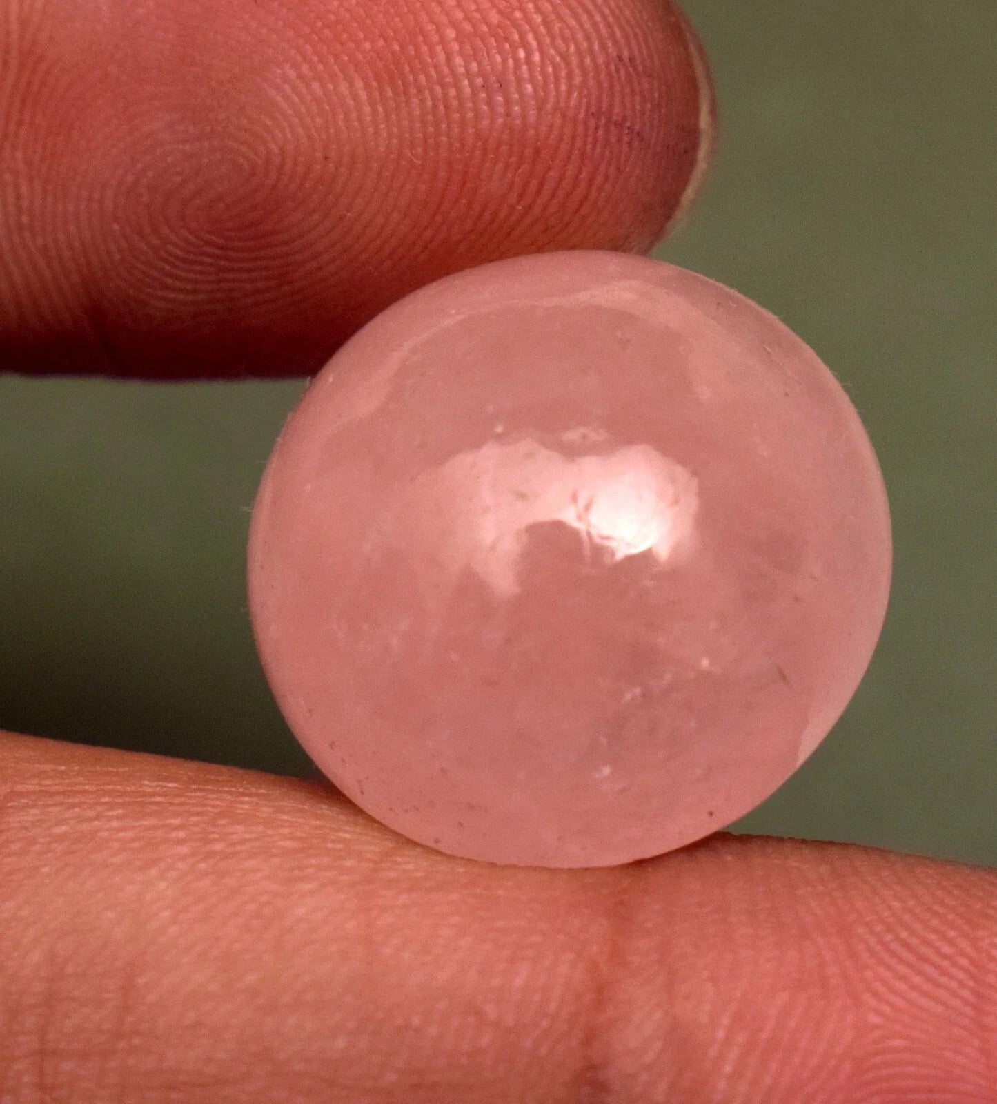 Natural Morganite Cabochon Loose Gemstone 20.55Ct Round Shape Certified Gemstone