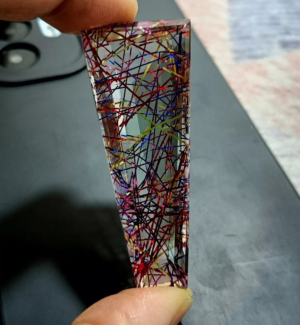 127.55 Ct Fancy Cut Natural Rutilated Quartz Loose EGL Certified Gemstone