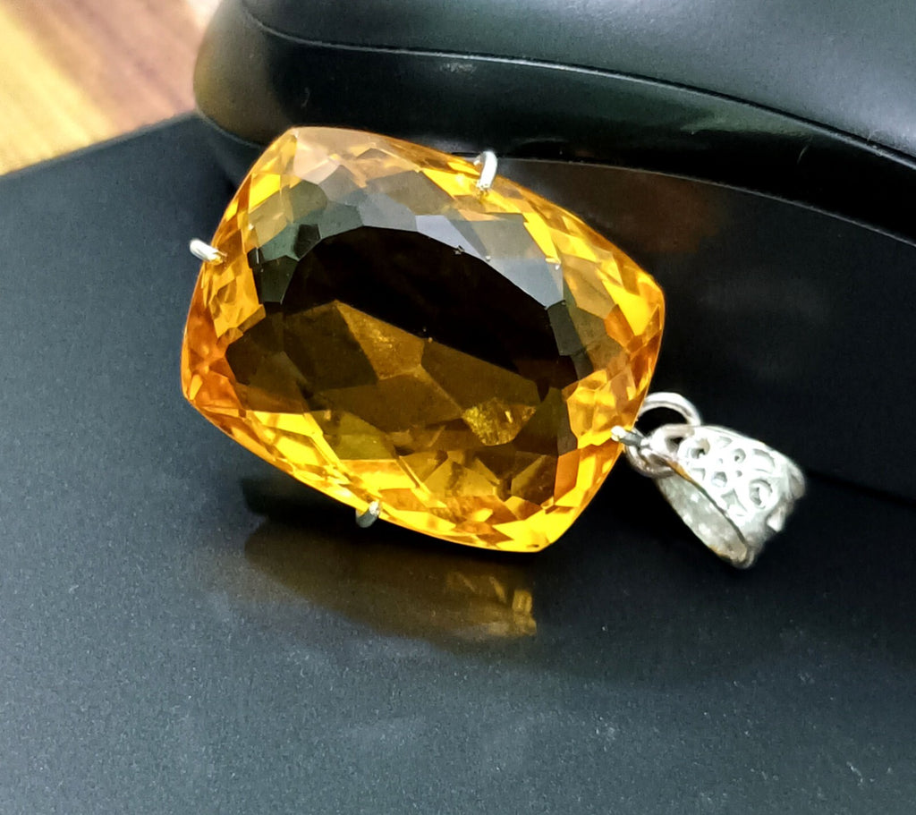 EGL Certified Natural 95.25 Ct Brazilian Cushion Topaz Pendant Loose Gemstone