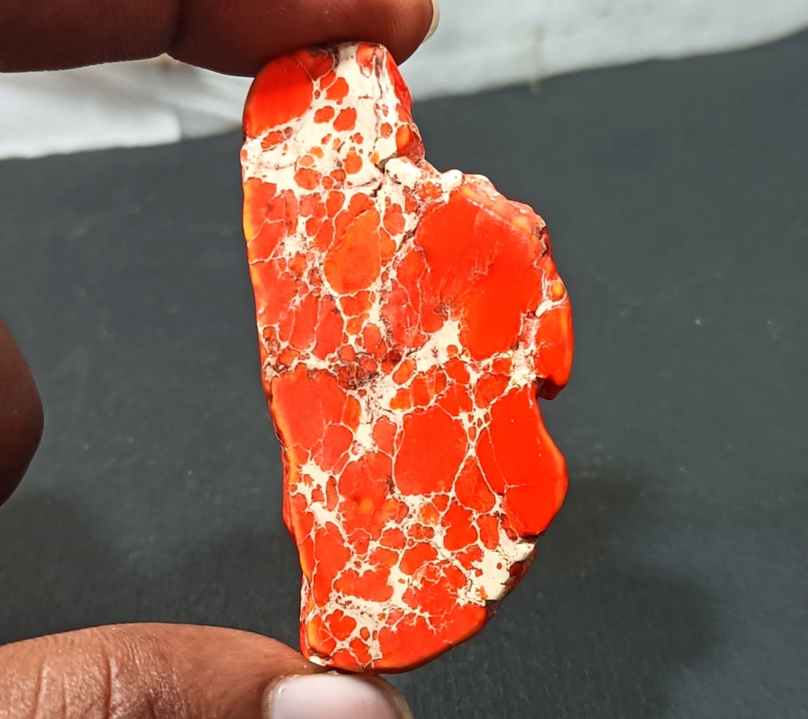 90.80 Ct Natural Arizona Superior Orange Turquoise Slab Rough Certified Gemstone