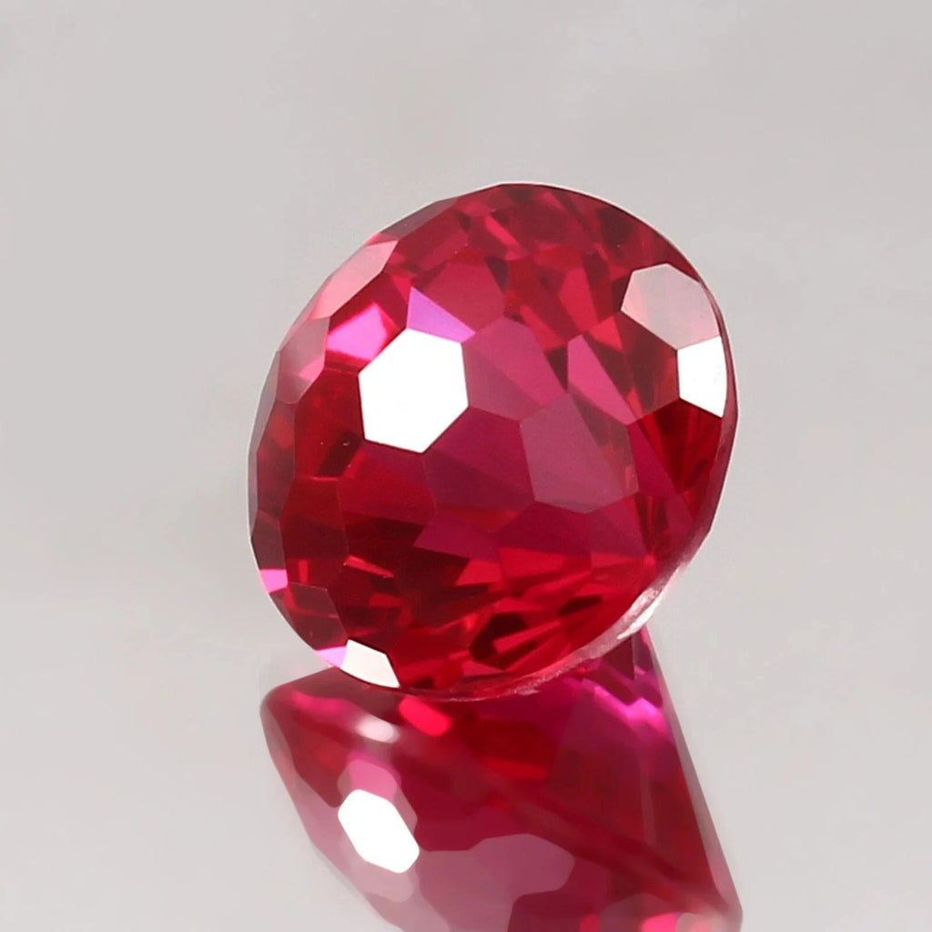 AA Mozambique Pegion Red Ruby Mastercut Round Loose Gemstone Football Cut 15x15