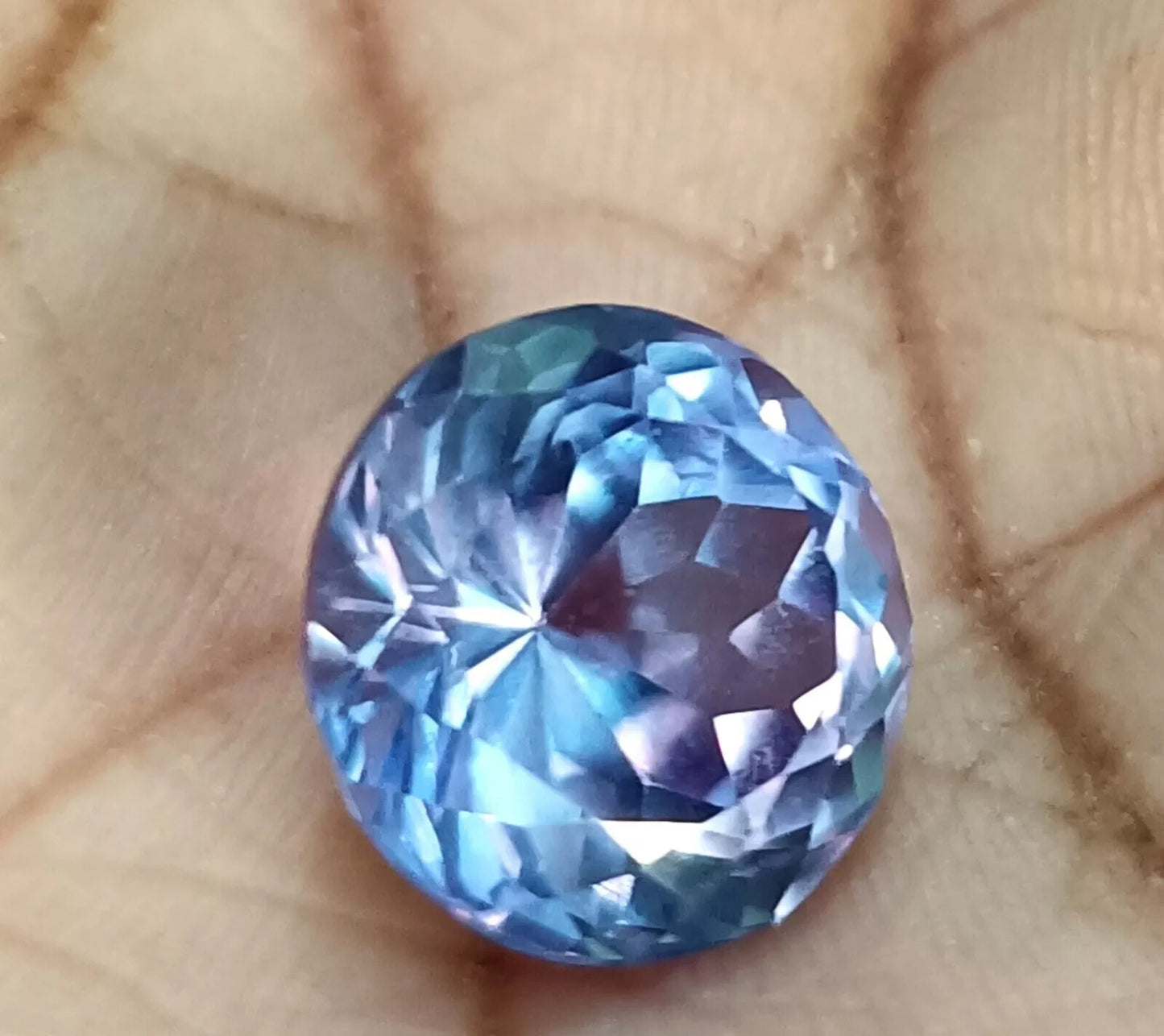 NATURAL Flower Cut Ceylon Bi-Color Sapphire Loose CERTIFIED GEMSTONE 11.20 Ct