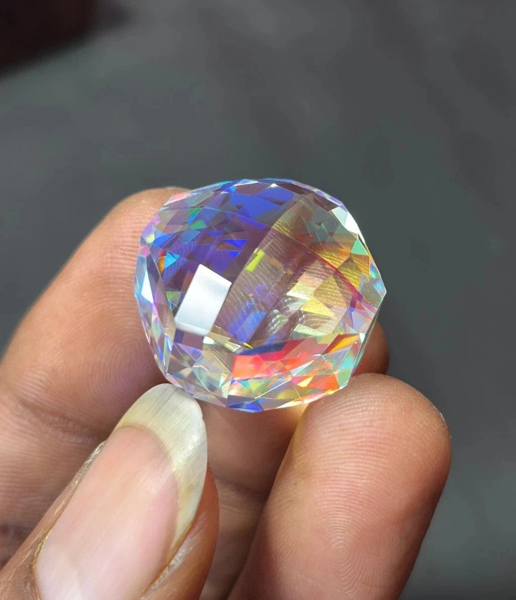 Natural Rainbow Brazilian Mystic Quartz 71 Ct Fancy Pendant Size Loose GEMSTONE
