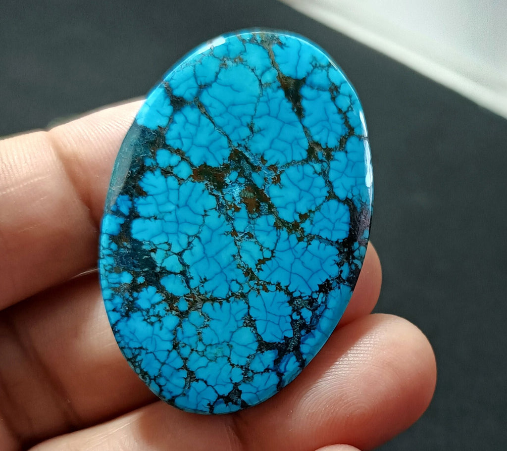 80.50 Ct Natural Turquoise Arizona blue Oval Cut Loose Gemstone With Free Gift