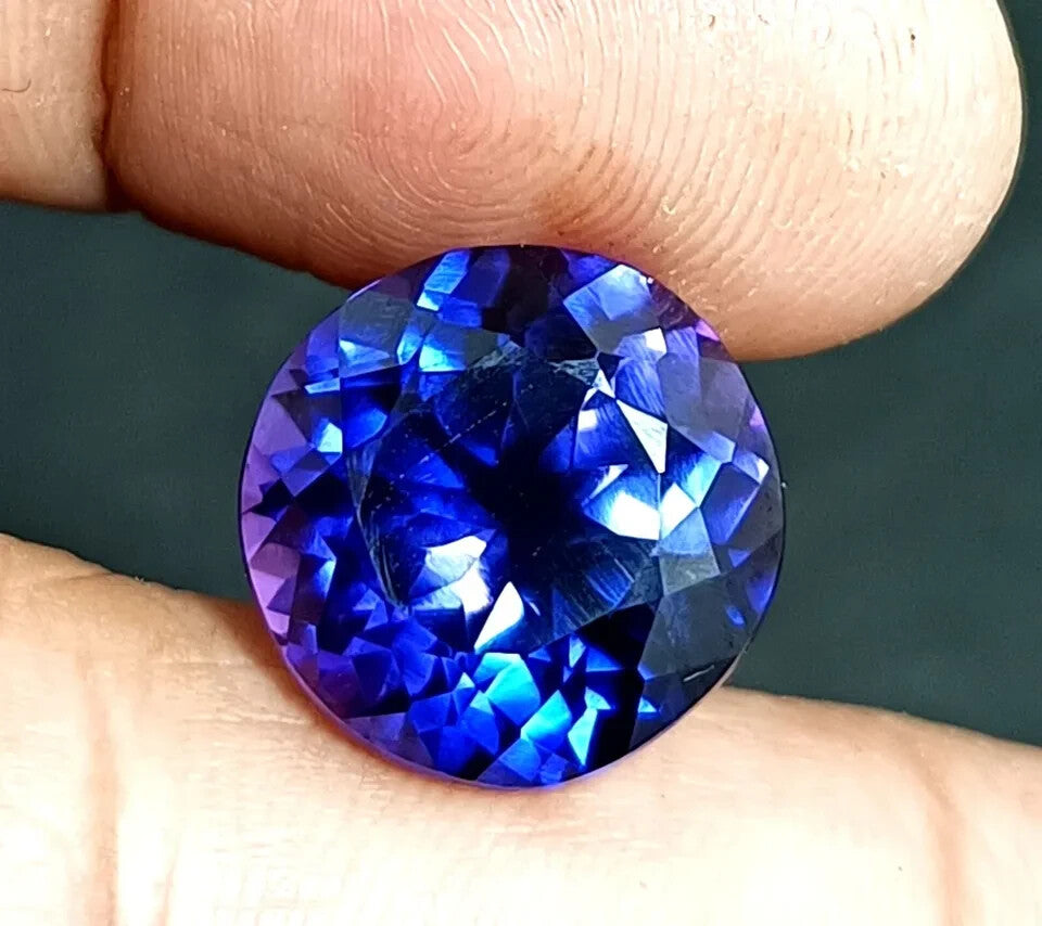 A+ NATURAL Ceylon Bi-Color Sapphire Round Cut Loose GEMSTONE Certified 10.95 Ct