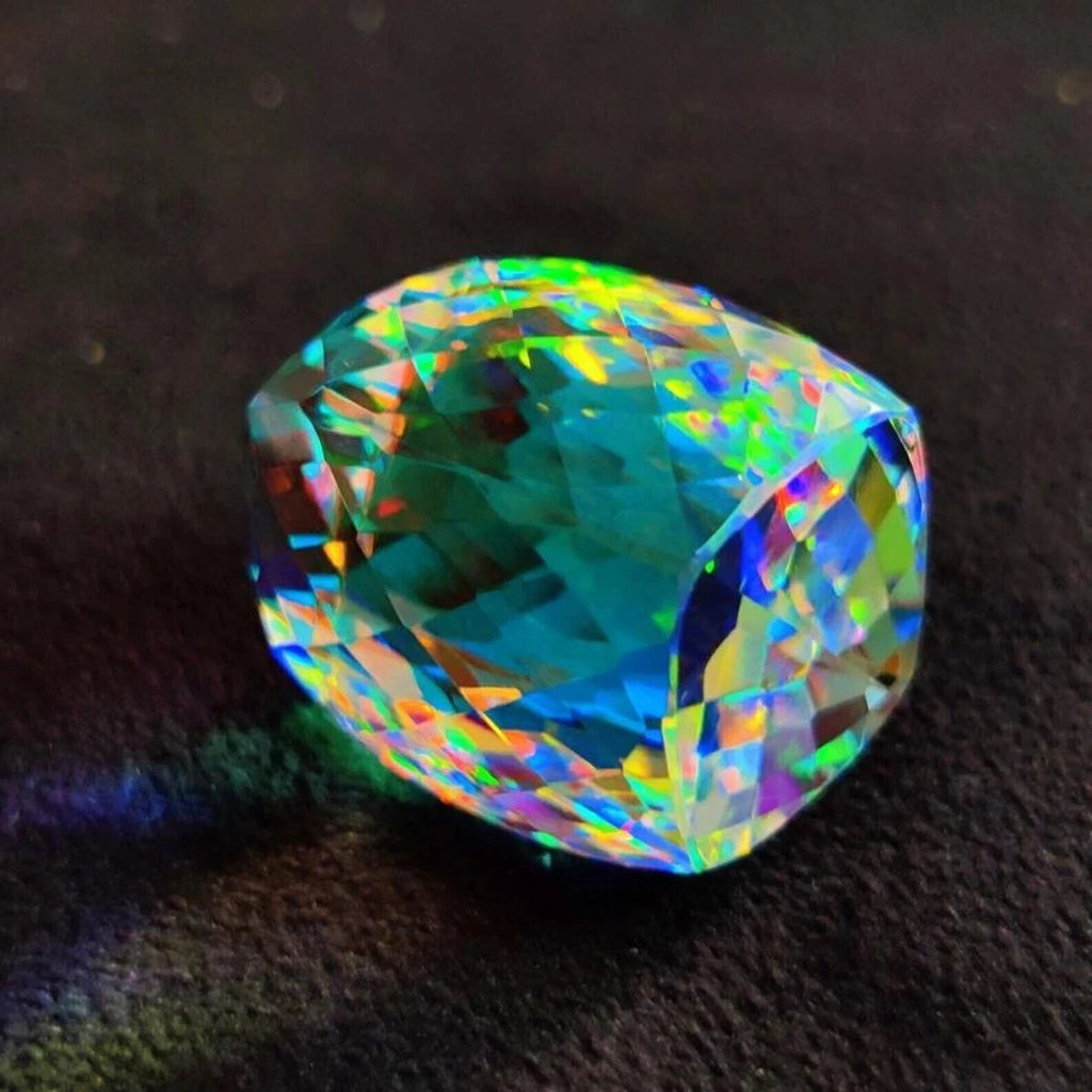 AAA 51 CT+ Rainbow Color Fancy Cube Natural Mystic Topaz Loose Gemstone
