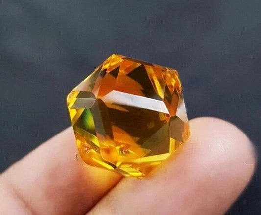 Yellow Color Citrine Natural 50.87 Ct Fancy Cut Brazilian Pendant Size Gemstone