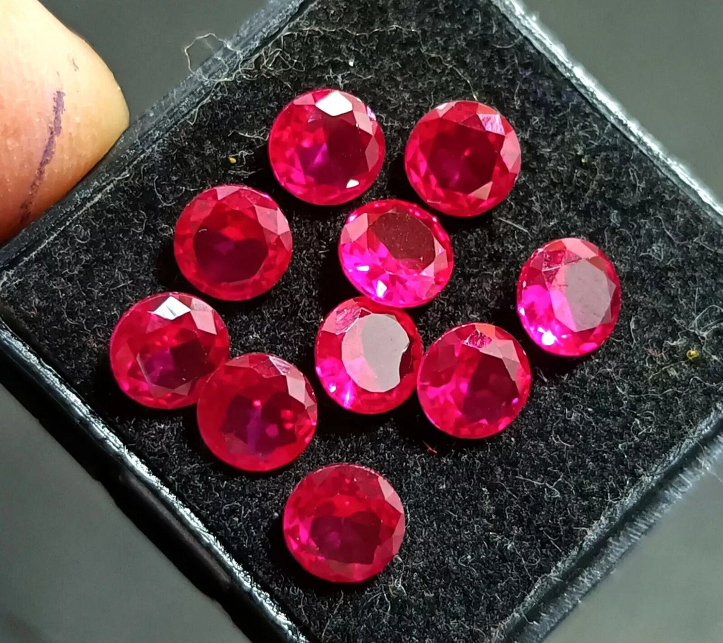 NATURAL RED RUBY 5 MM ROUND FACETED CUT LOOSE EGL CERTIFIED GEMSTONE 10 PCS