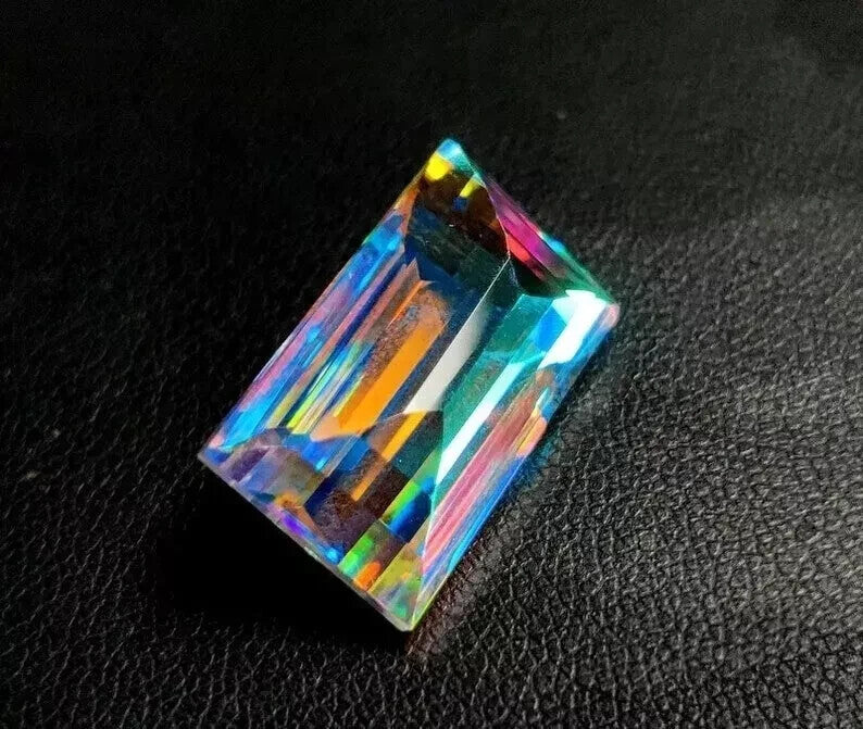 18.65 Ct Certified Natural Fancy Cut Rainbow Color Mystic Quartz Gemstone