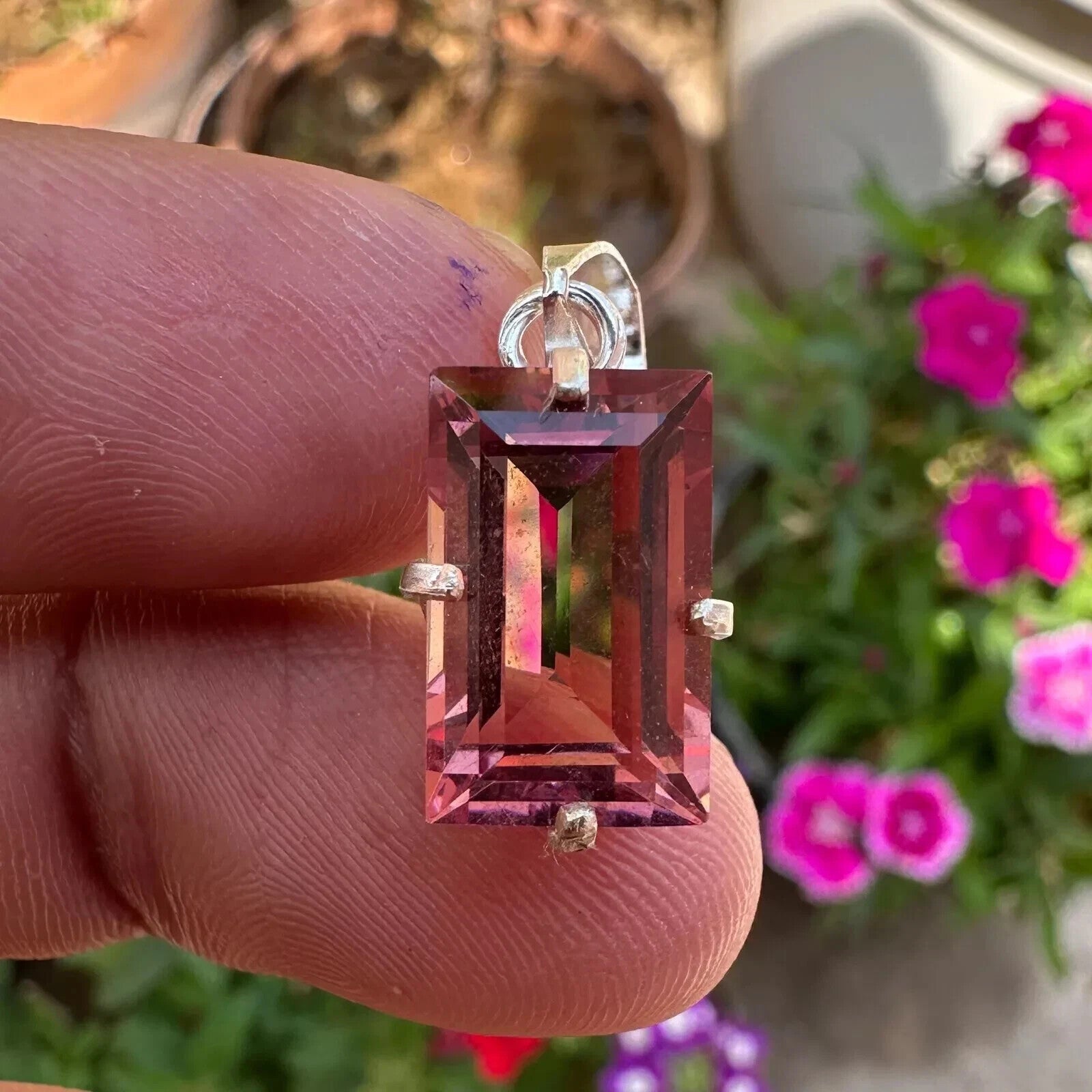 Certified 20 CT Natural Zultanite Color-Change Gemstone Pendant In 925 Silver