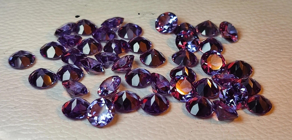 7x7MM (15 Pcs) Natural Color Change Alexandrite Certified Loose Gemstone Lot