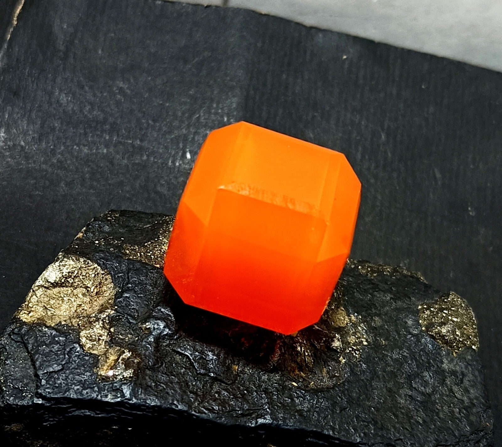 125.45 Ct Natural Orange Opal Cube Cut Welo Australian EGL Certified Gemstone