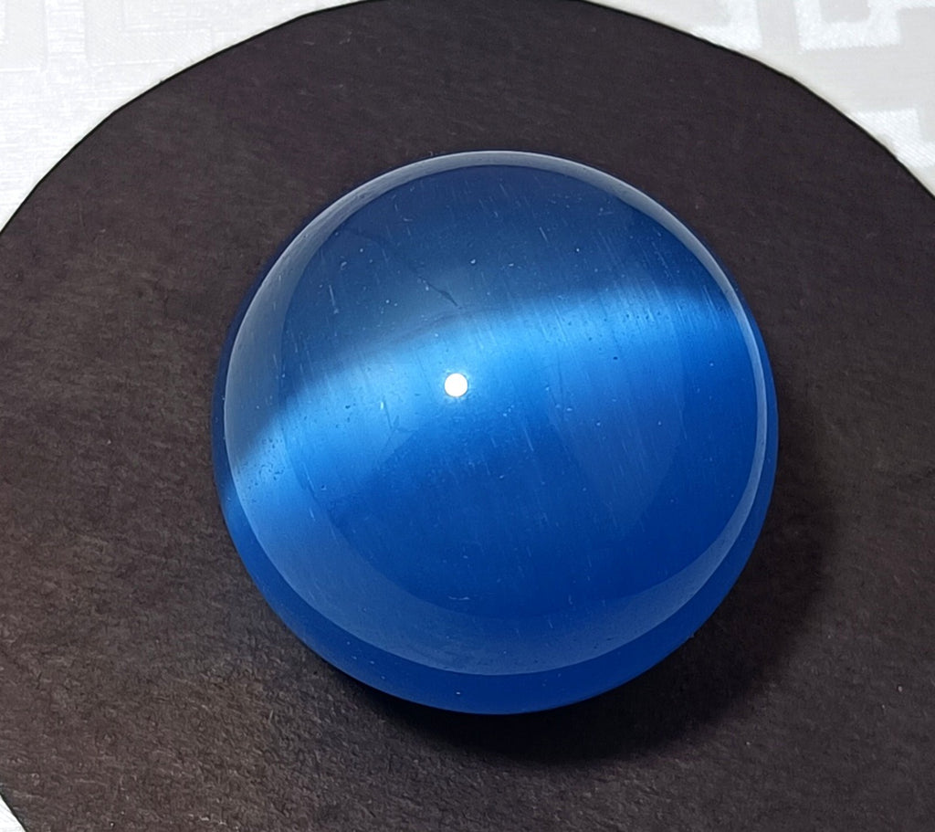 Chrysoberyl 435 Ct Natural BLUE Cats Eye Ball Cut Loose Certified Gemstone