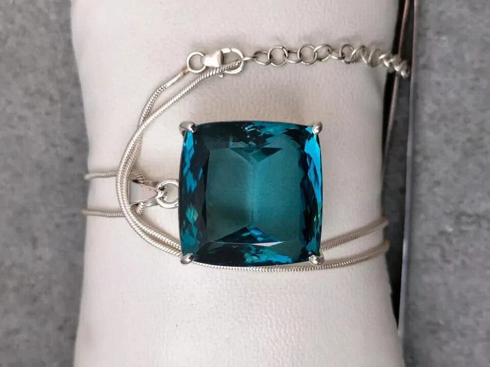 London Blue Topaz Pendant 925 Sterling Silver Pendant Gemstone Jewelry For Women