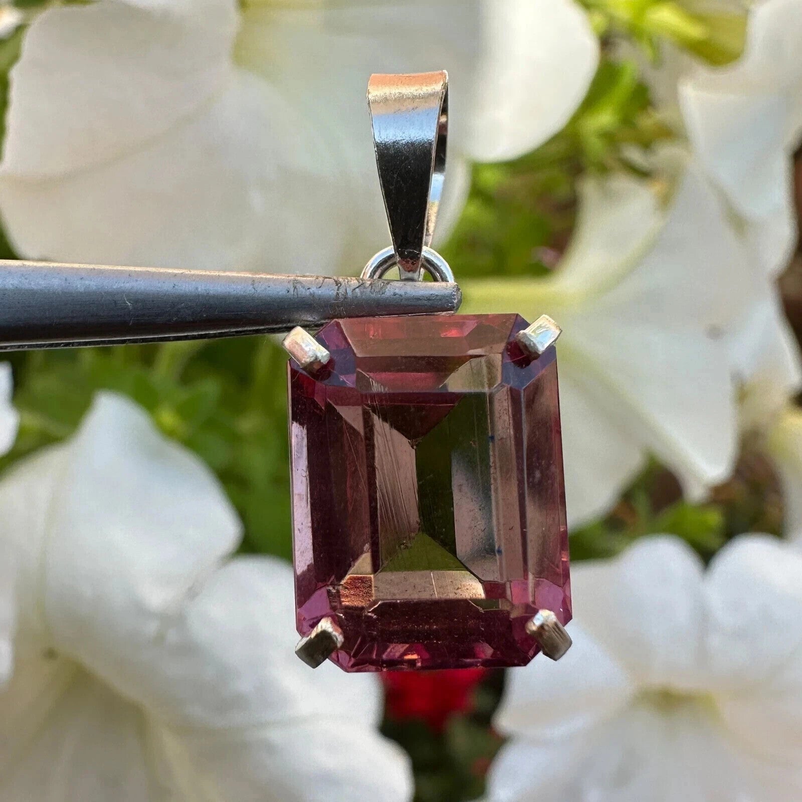 Certified 20 CT Natural Zultanite Color-Change Gemstone Pendant In 925 Silver