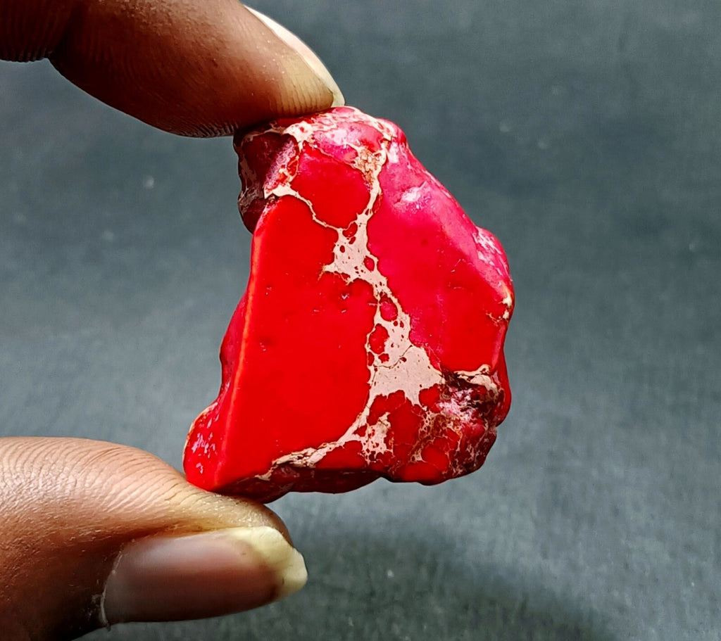 45.35 Ct Natural Arizona Superior Red Turquoise Slab Rough Certified Gemstone