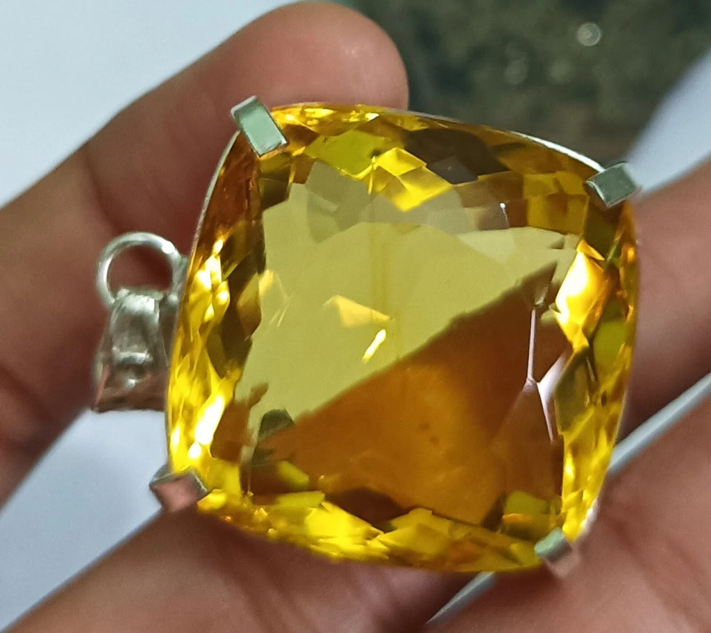 EGL Certified Natural 100.20 Ct Brazilian Cushion Topaz Pendant Loose Gemstone