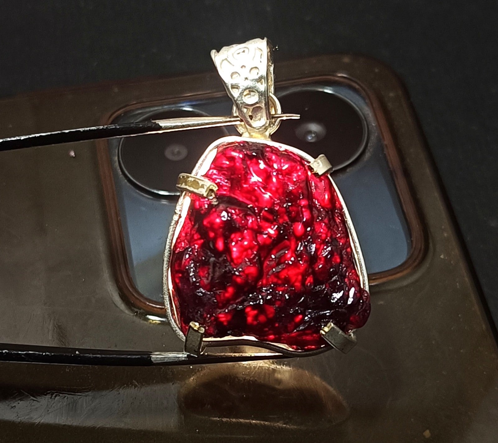 EGL Certified 84.90 Ct Natural PAINITE 925 Solid Silver Pendant LOOSE Gemstone