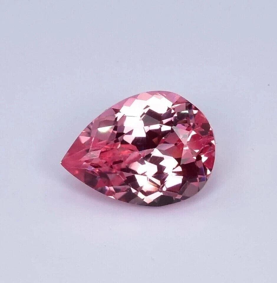 10.00 Ct Flawless Natural Rare Pink Morganite Loose Gemstone Certified Pear