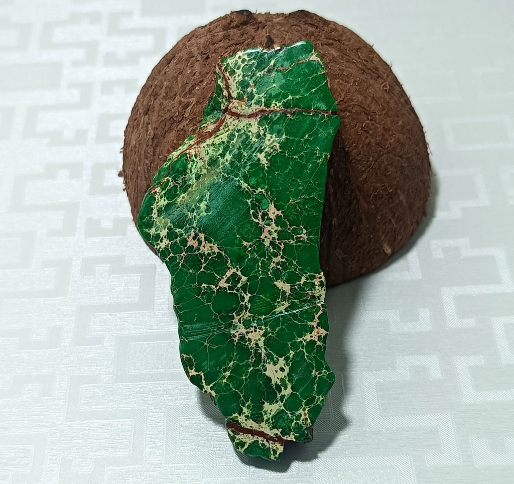 126.30 Ct Natural Arizona Superior Green Turquoise Slab Rough Certified Gemstone