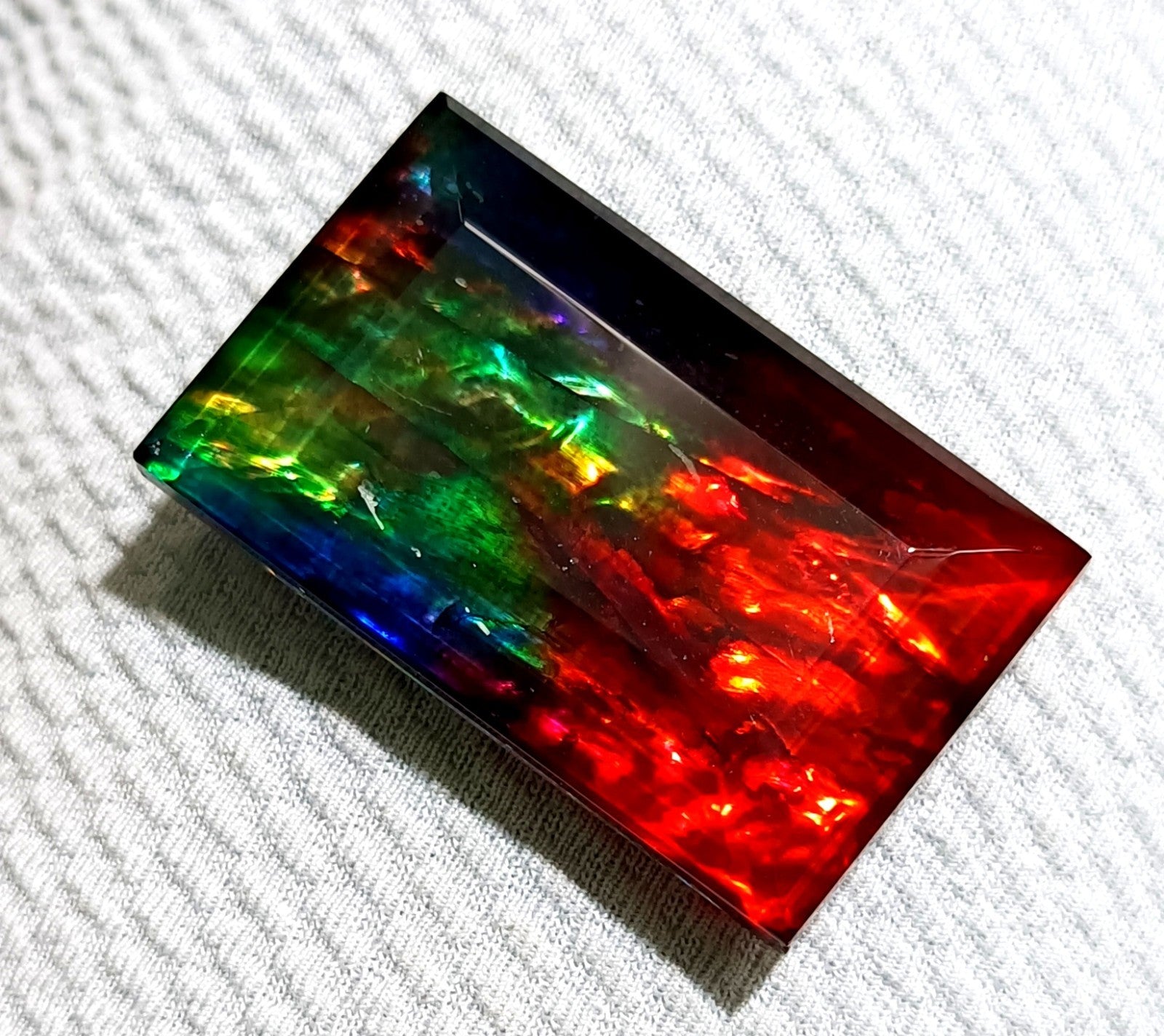 89 Ct Natural Ammolite Opal-Like Organic Doublet CERTIFIED Loose GEMSTONE