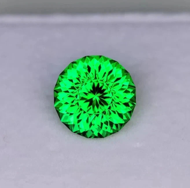 10Ct Natura Green Sapphire Round Fine Cut Loose Gemstone Untreated GIE Certified