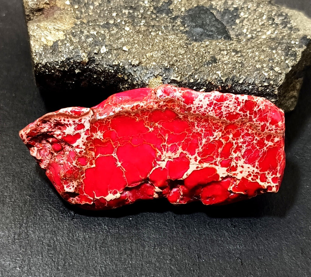 75.35 Ct Natural Arizona Superior Red Turquoise Slab Rough Certified Gemstone