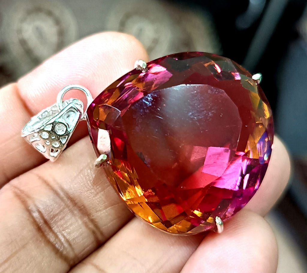 Color Change Zultanite Pendant 112.20 Ct Natural 925 Silver Pear Cut Loose Gems