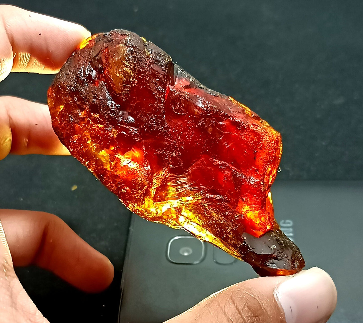 154.10 Ct Natural Honey Baltic Amber Untreated Specimen Certified Rough Gemstone