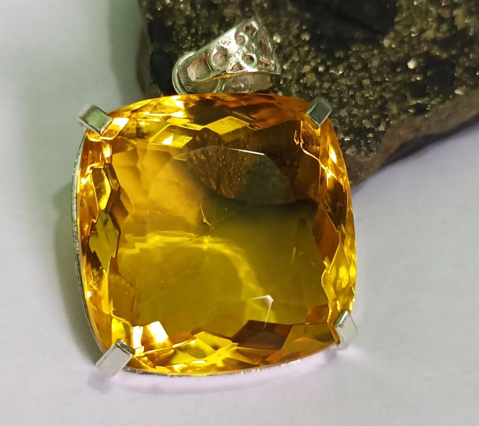 EGL Certified Natural 100.20 Ct Brazilian Cushion Topaz Pendant Loose Gemstone