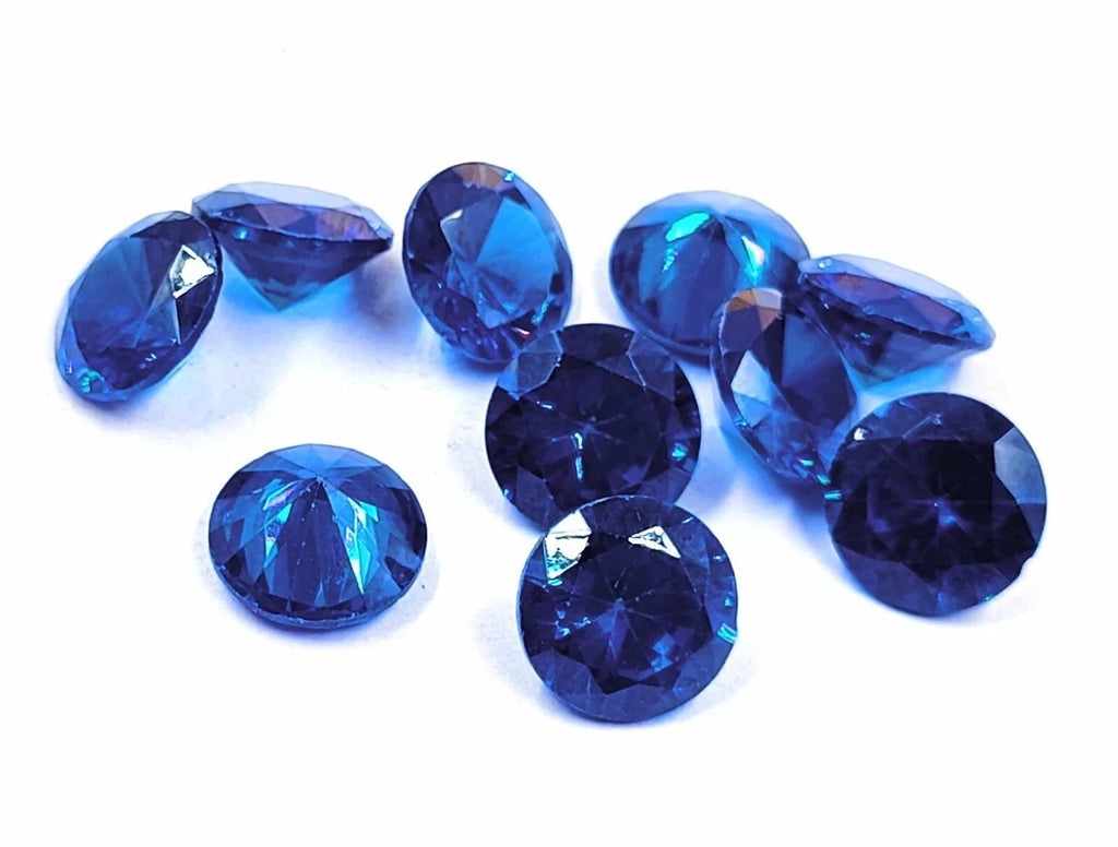 15 Pc 7 mm Natural Blue Santa Marine Sapphire Round Cut EGL Certified Gemstone