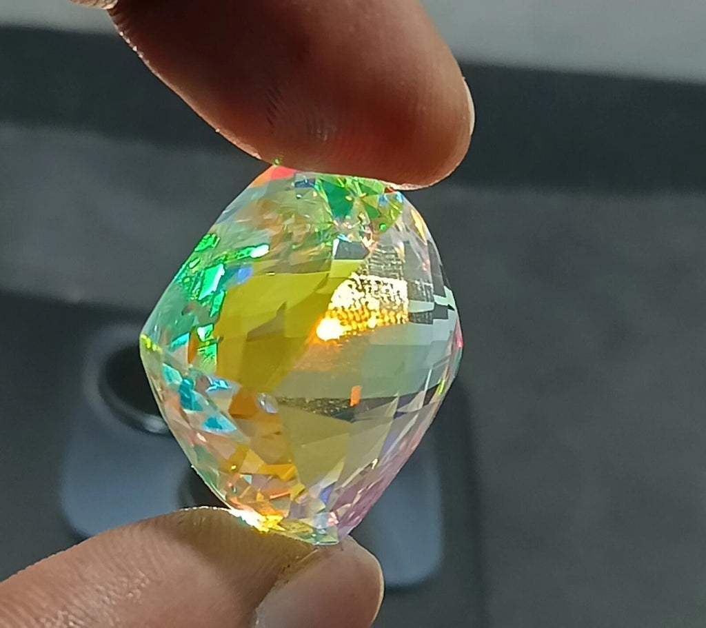 AAA 52.50 CT+ Rainbow Color Fancy Cube Natural Mystic Topaz Loose Gemstone