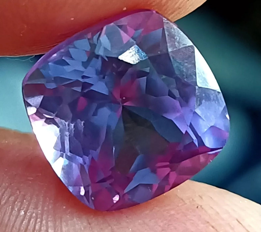 11.00 Ct NATURAL Loose Montana Bi-Color Sapphire Cushion Facet Loose GEMSTONE