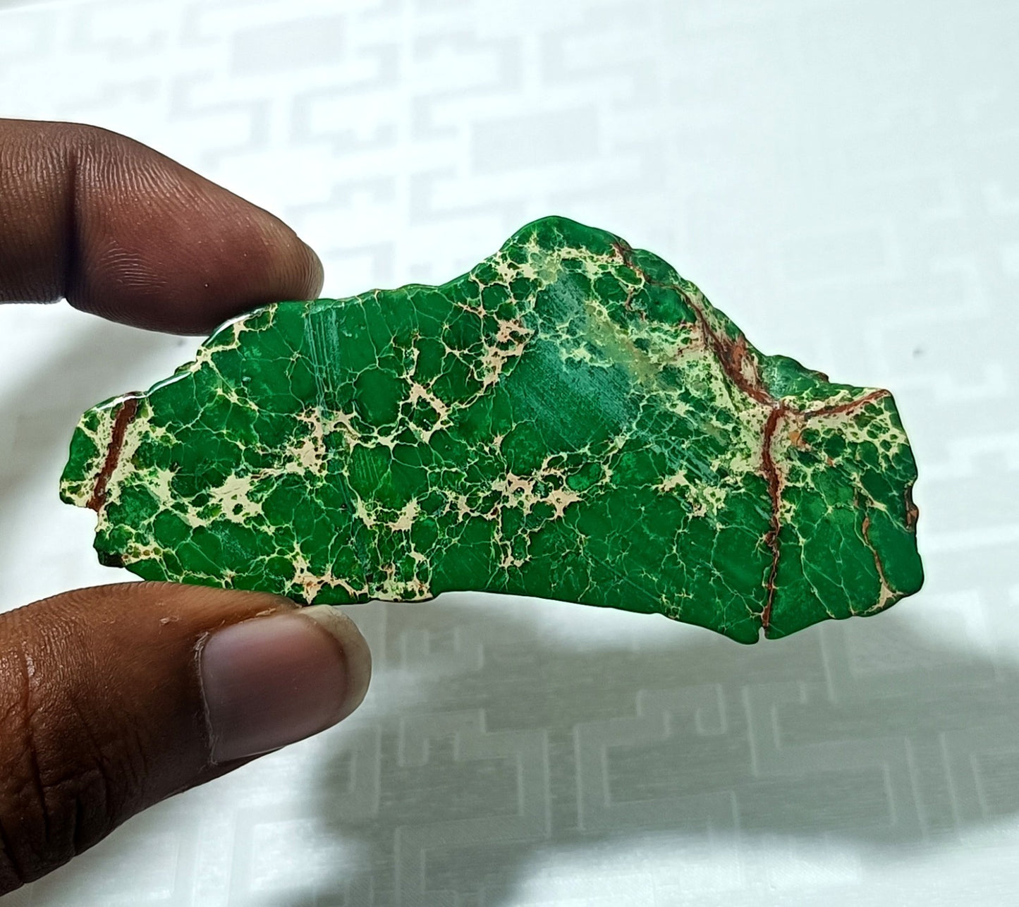 126.30 Ct Natural Arizona Superior Green Turquoise Slab Rough Certified Gemstone