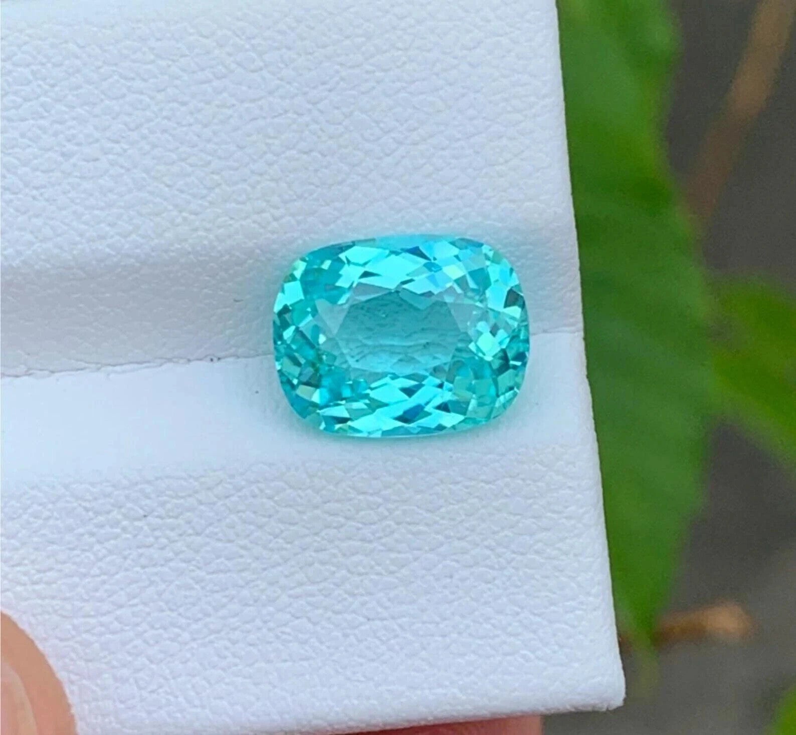 Certified Natural Paraiba Tourmaline 10.45 Ct Neon Blue Cushion Loose Gemstone