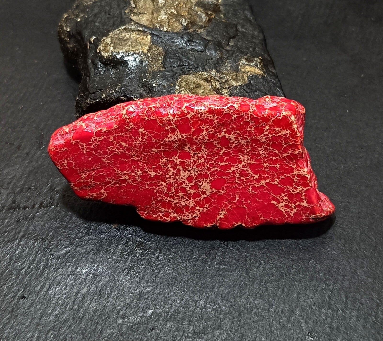 82.15 Ct Natural Arizona Superior Red Turquoise Slab Rough Certified Gemstone
