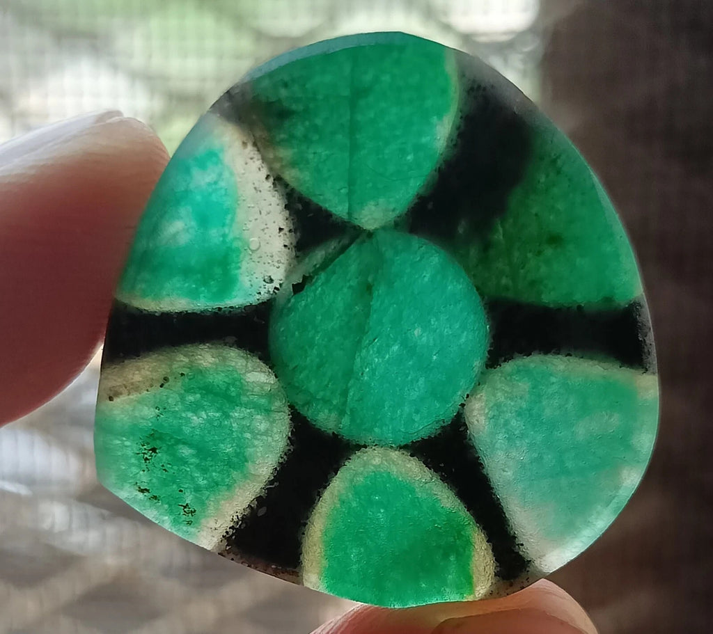 Certified 19.5 Ct Natural Pear Emerald Trapiche Loose Colombian Facet GEMSTONE