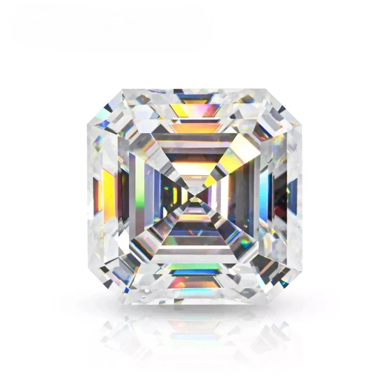 Stunning Loose Lab-Grown Diamond 2 Ct Asscher Cut CLARITY Certified Gemstone
