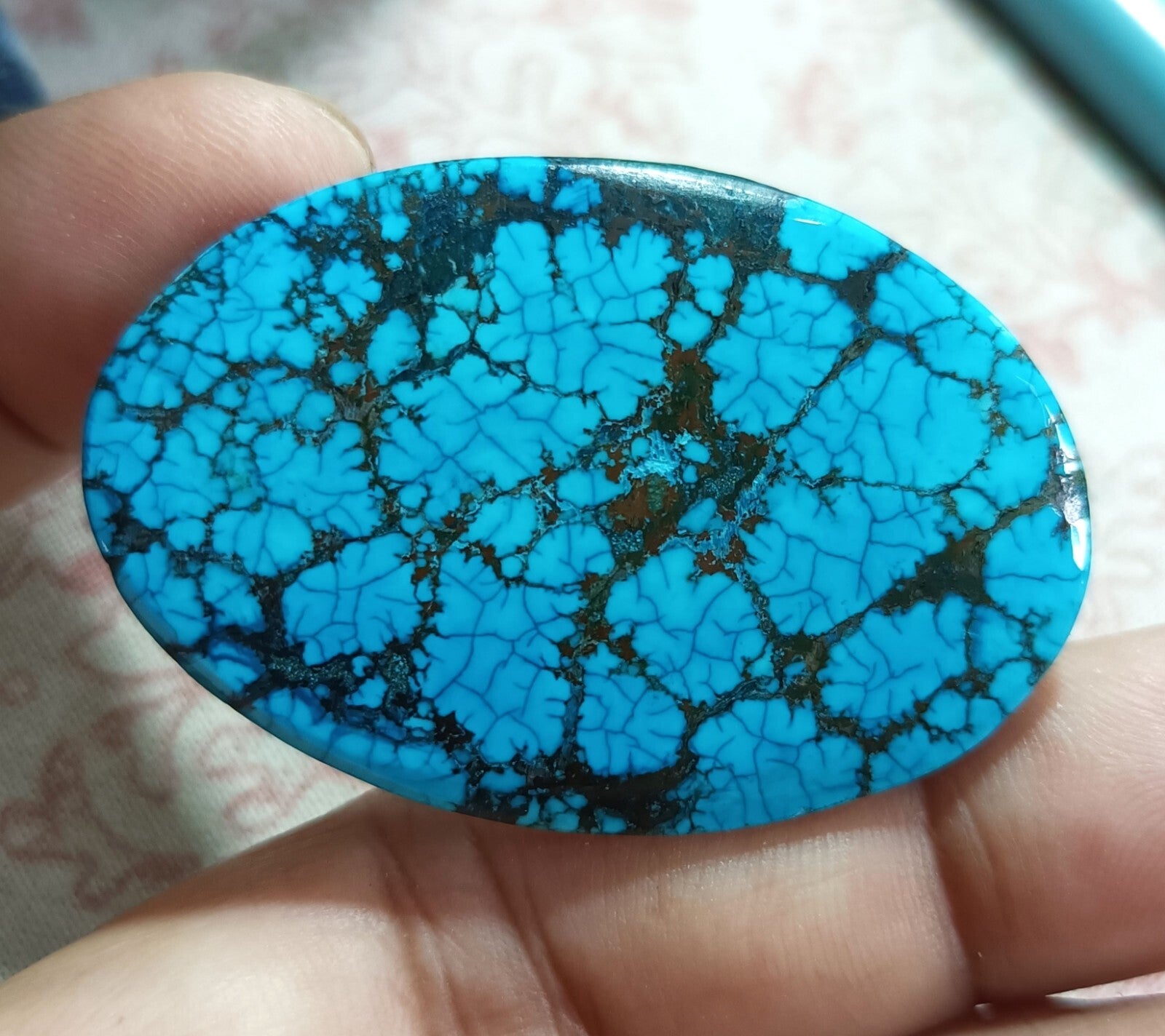 80.50 Ct Natural Turquoise Arizona blue Oval Cut Loose Gemstone With Free Gift
