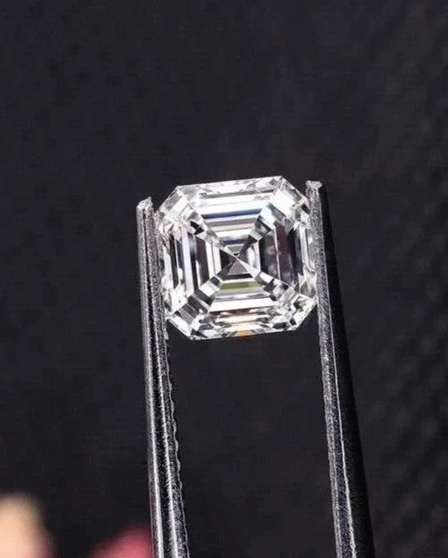 Stunning Loose Lab-Grown Diamond 2 Ct Asscher Cut CLARITY Certified Gemstone