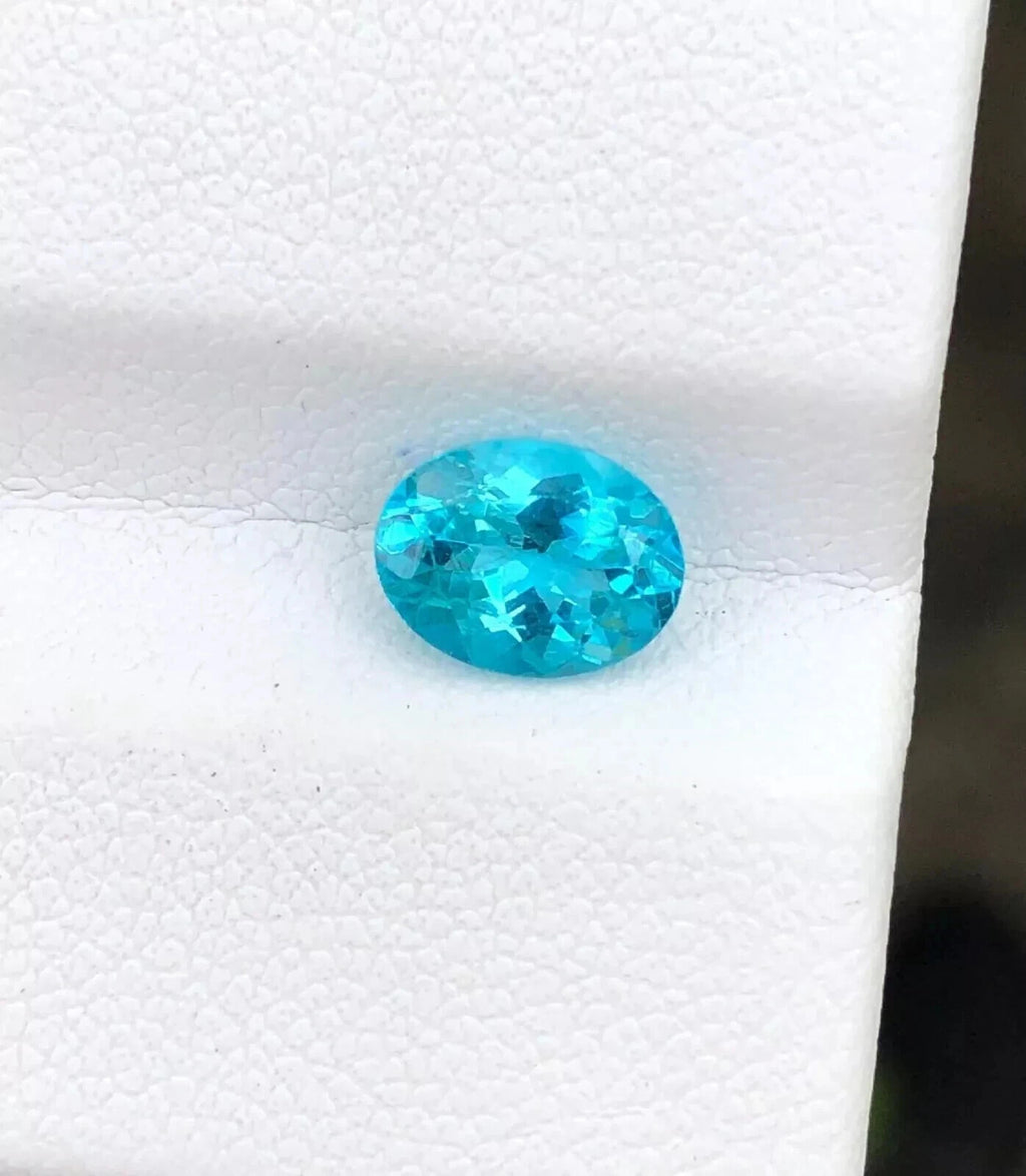 10.80 Ct Natural Paraiba Tourmaline Greenish Neon Blue Oval Cut Loose Gemstone