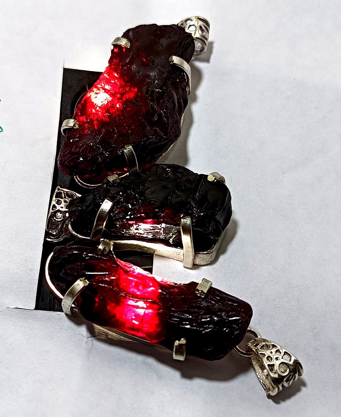 EGL Certified 273.40 Ct Natural PAINITE 925 Solid Silver Pendant 3 Pcs Lot