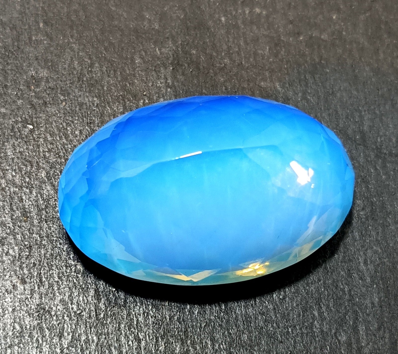 86.10  Ct Natural Blue Opal Oval Cut Welo Australian EGL Certified Gemstone