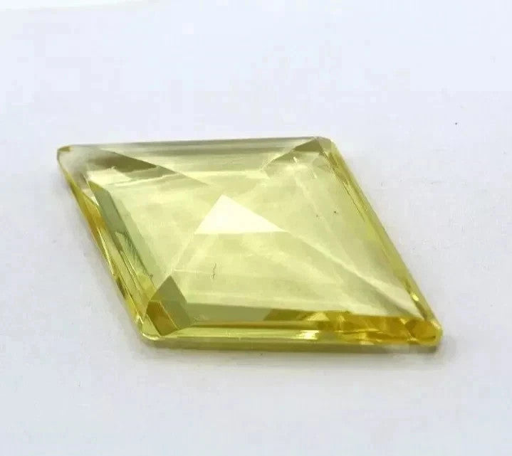 50 Ct Certified Natural Lemon Yellow Flawless Topaz Fancy Cut Loose Gemstone