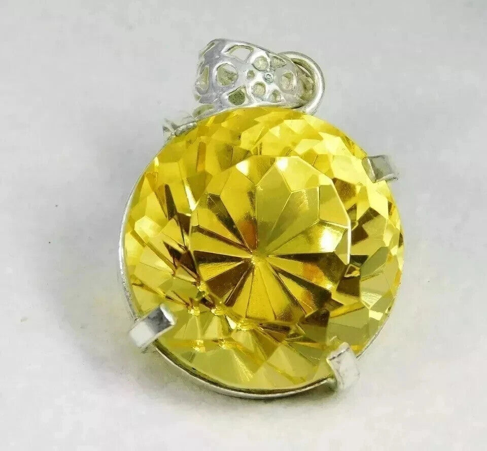 Certified Natural 55.45 Ct Brazilian Round Cut Topaz Pendant Loose Gemstone